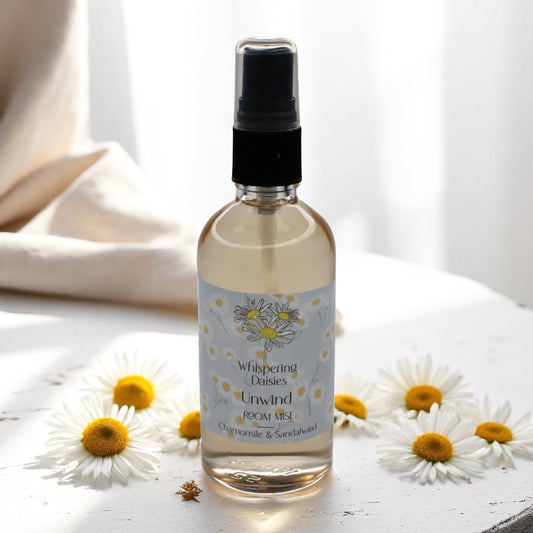 unwind 100ml room mist from whispering daisies